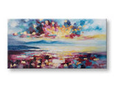 Maľovaný obraz na stenu ABSTRAKT 140x70 cm